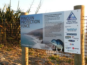 new penguin fence sign
