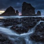 Motukiekie rocks by Darren J Bennett