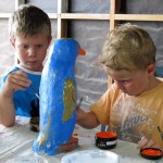 Painting a penguin Driftwood and Sand Jan 2015 web