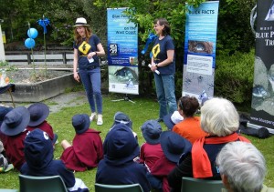 Zoe introduces the new resource to Kaniere school children, parents and invited guests