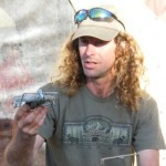 Reuben Lane presents a trapping workshop at the Pancake Rocks Cafe, Punakaiki